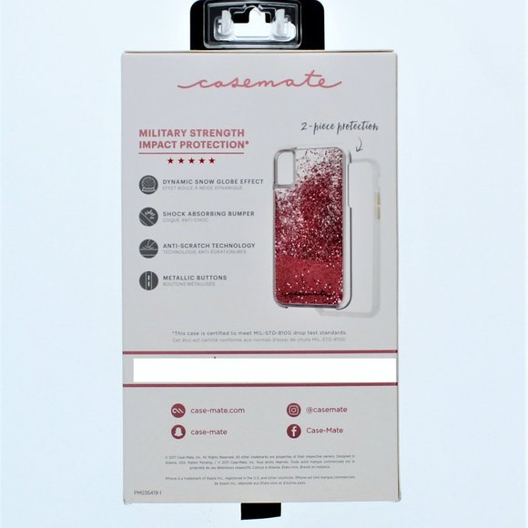 Case-Mate Waterfall iPhone X Case Clear Rose - Picture 2 of 2